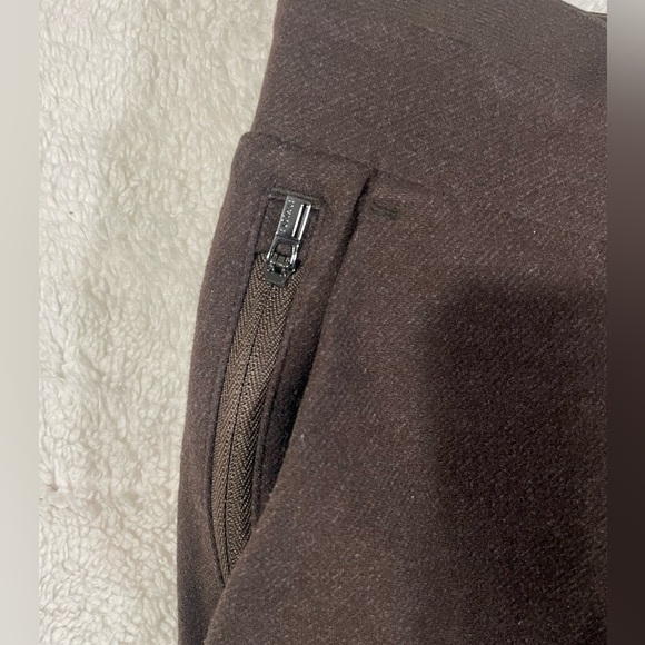 Athleta Pants Womens M Petite Brown Venice Heathered Pintuck Equestrian Athletic - Picture 4 of 12